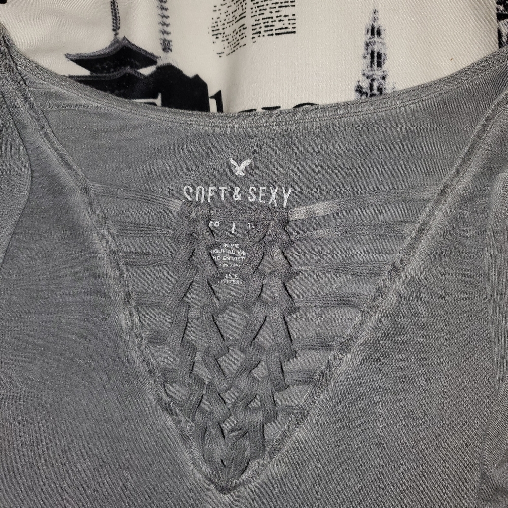 AEO V-neck soft & sexy long sleeve
